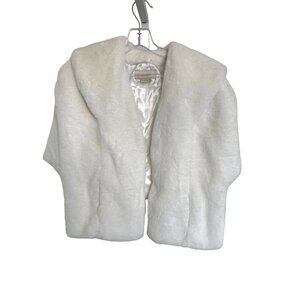 BHLDN Faux Fur Ivory Soft & Luxurious Wrap